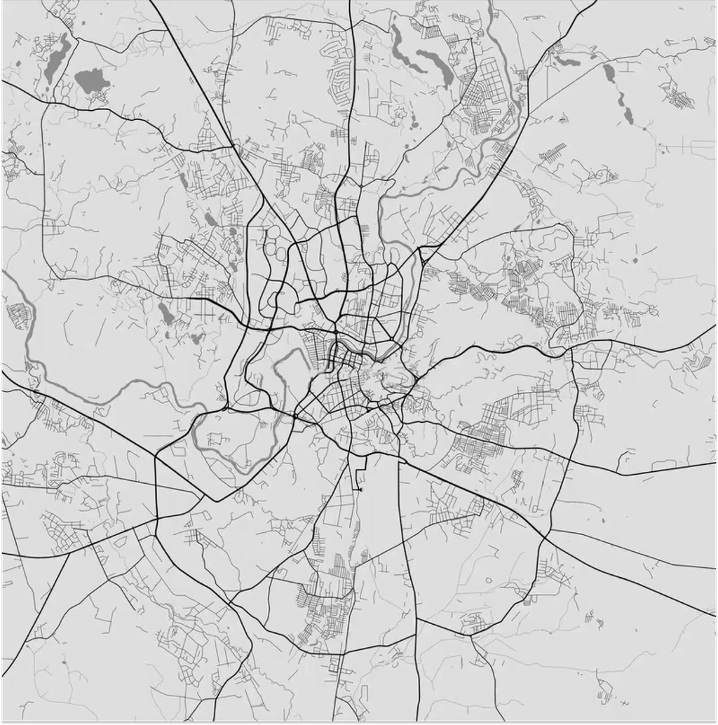 Contact form, Vilnius map - light mode. Vilnius map