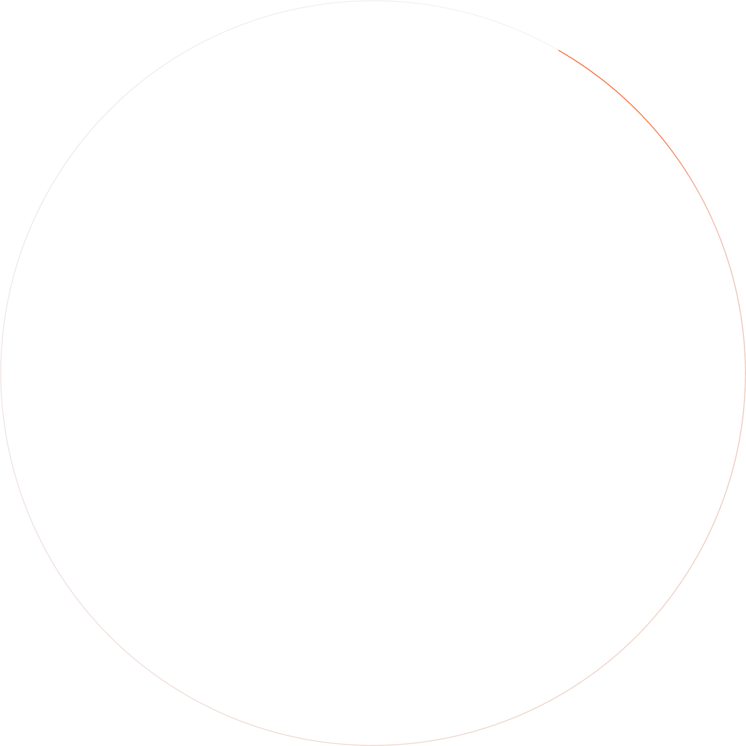 Animated circle outer. Logo outline outer