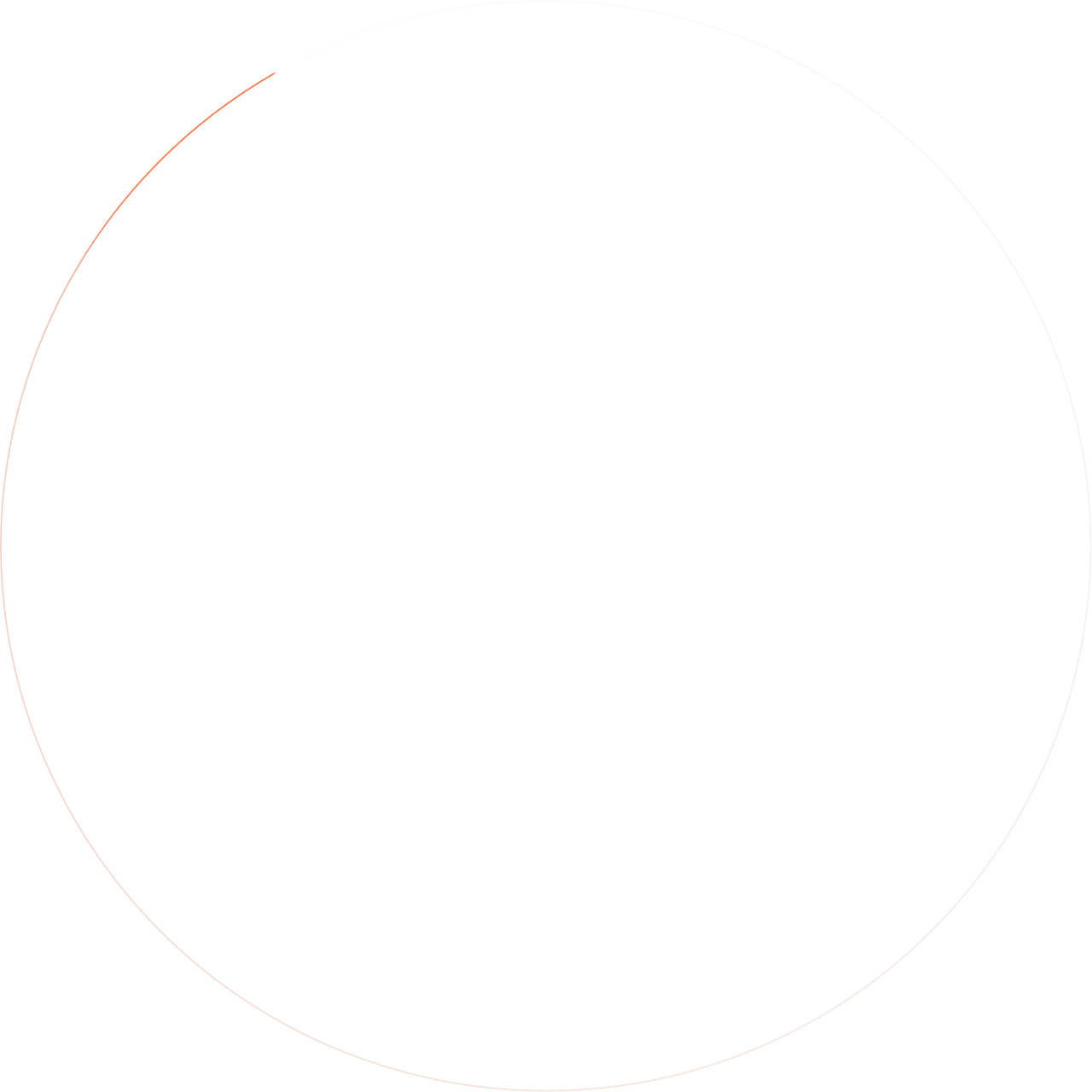 Animated circle middle. Logo outline middle